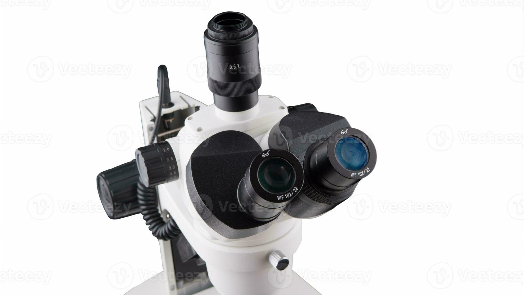 Isolated Microscope on White Background photo