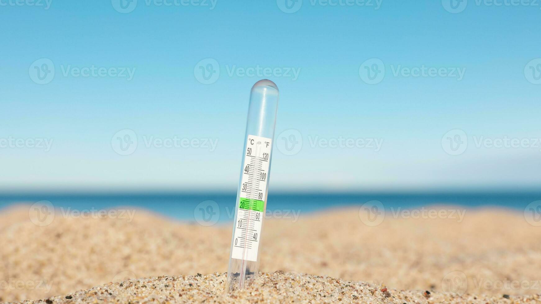 Glass Thermometer, Mercury Thermometer Isolated photo
