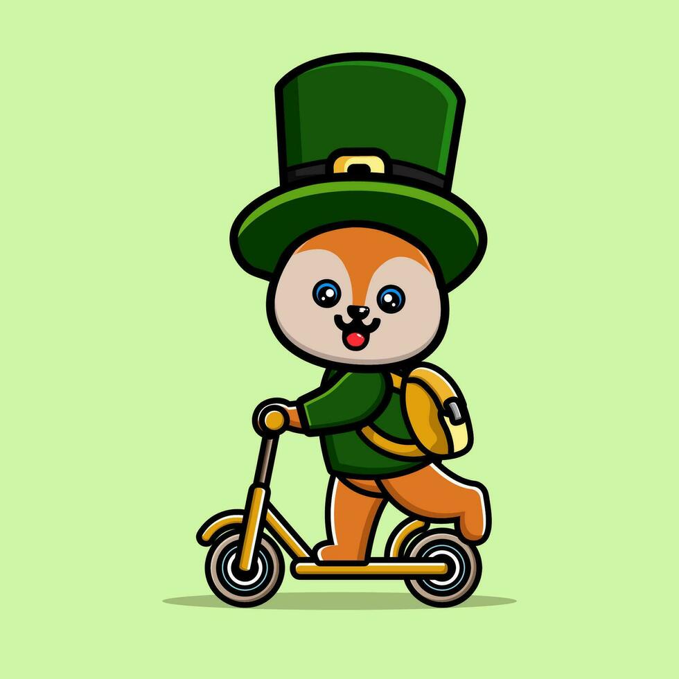 St Patrick day cartoon character leprechaun vector
