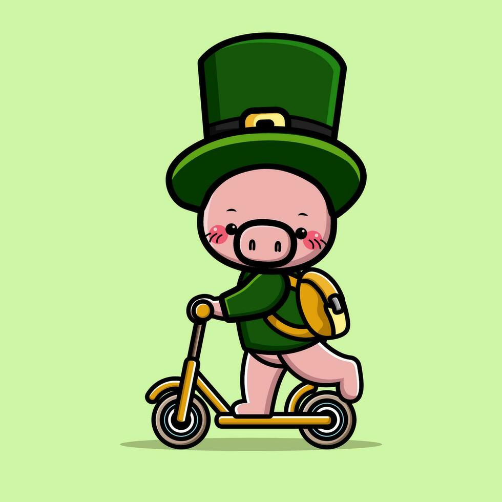 St Patrick day cartoon character leprechaun vector