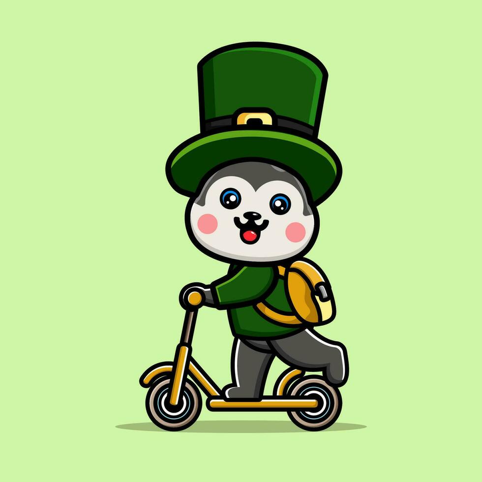 St Patrick day cartoon character leprechaun vector