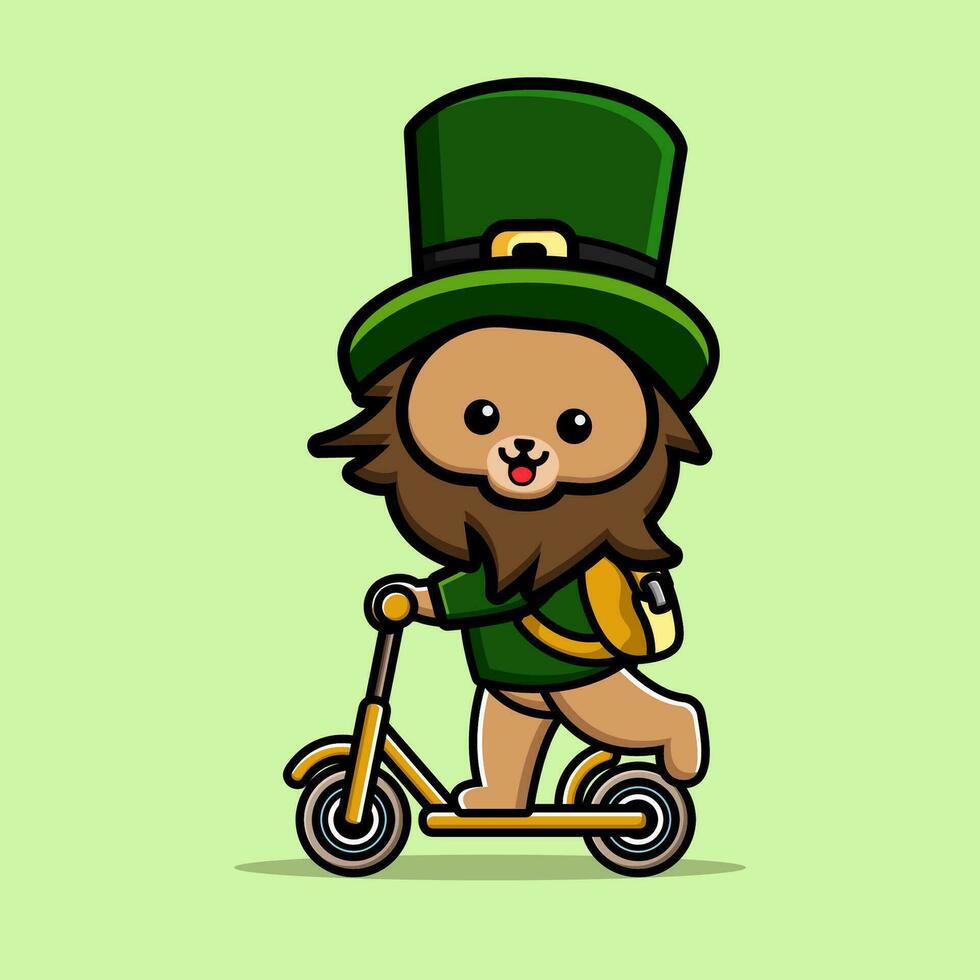 St Patrick day cartoon character leprechaun vector