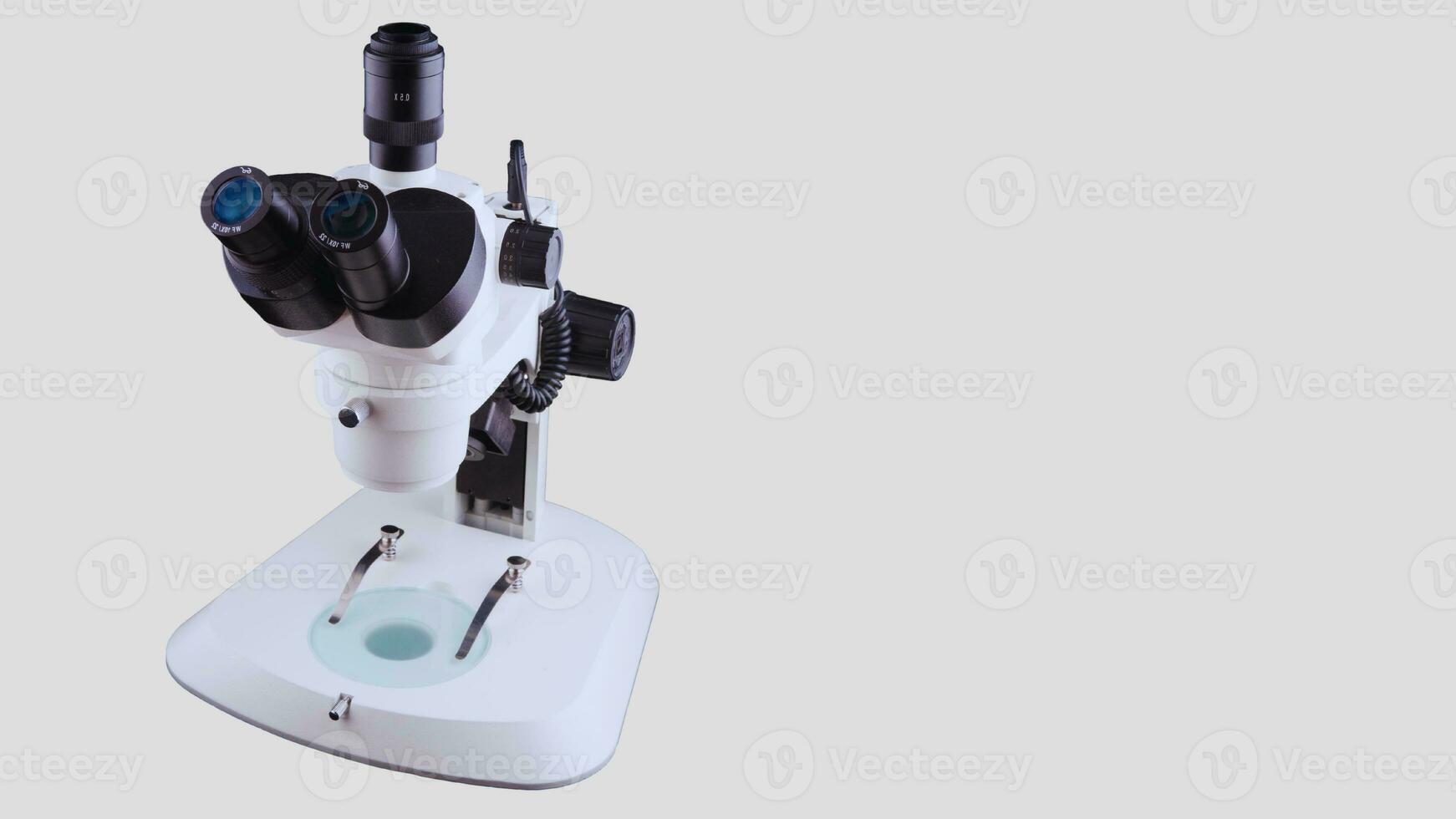 Isolated Microscope on White Background photo