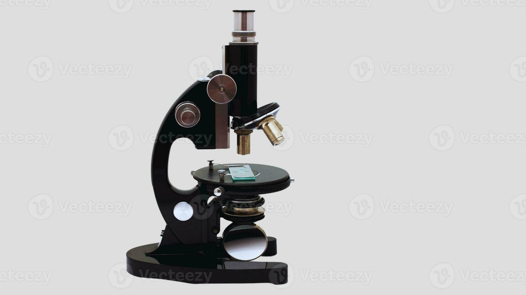 Isolated Microscope on White Background photo