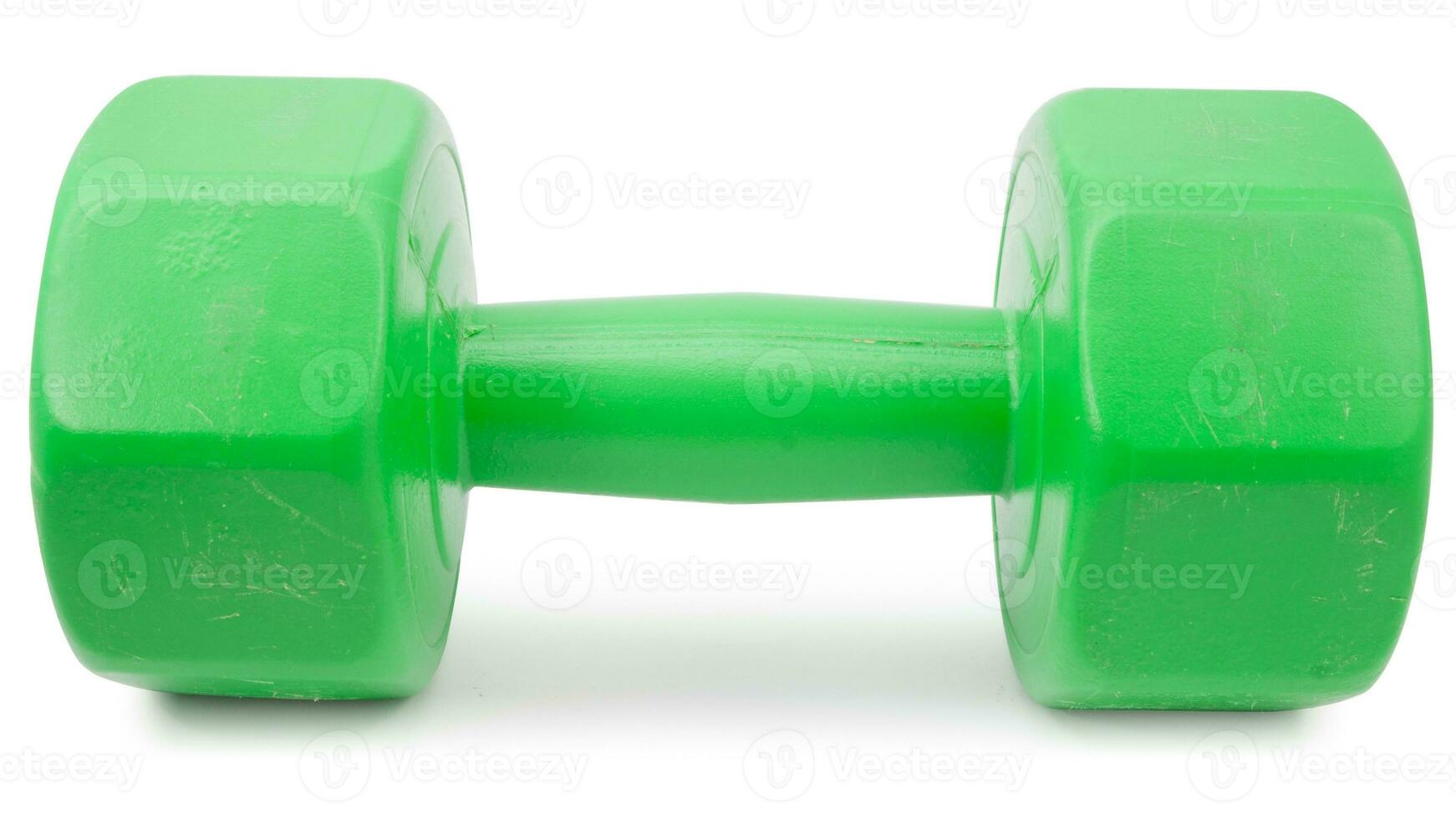 Isolated Dumbbell Concept. Fitness Equipment for Gym Workout, Strength Training, Bodybuilding, and Powerlifting photo