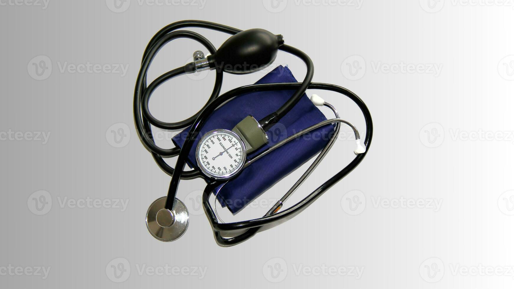 Isolated Blood Pressure Meter on White Background, Healthcare Monitoring Equipment photo