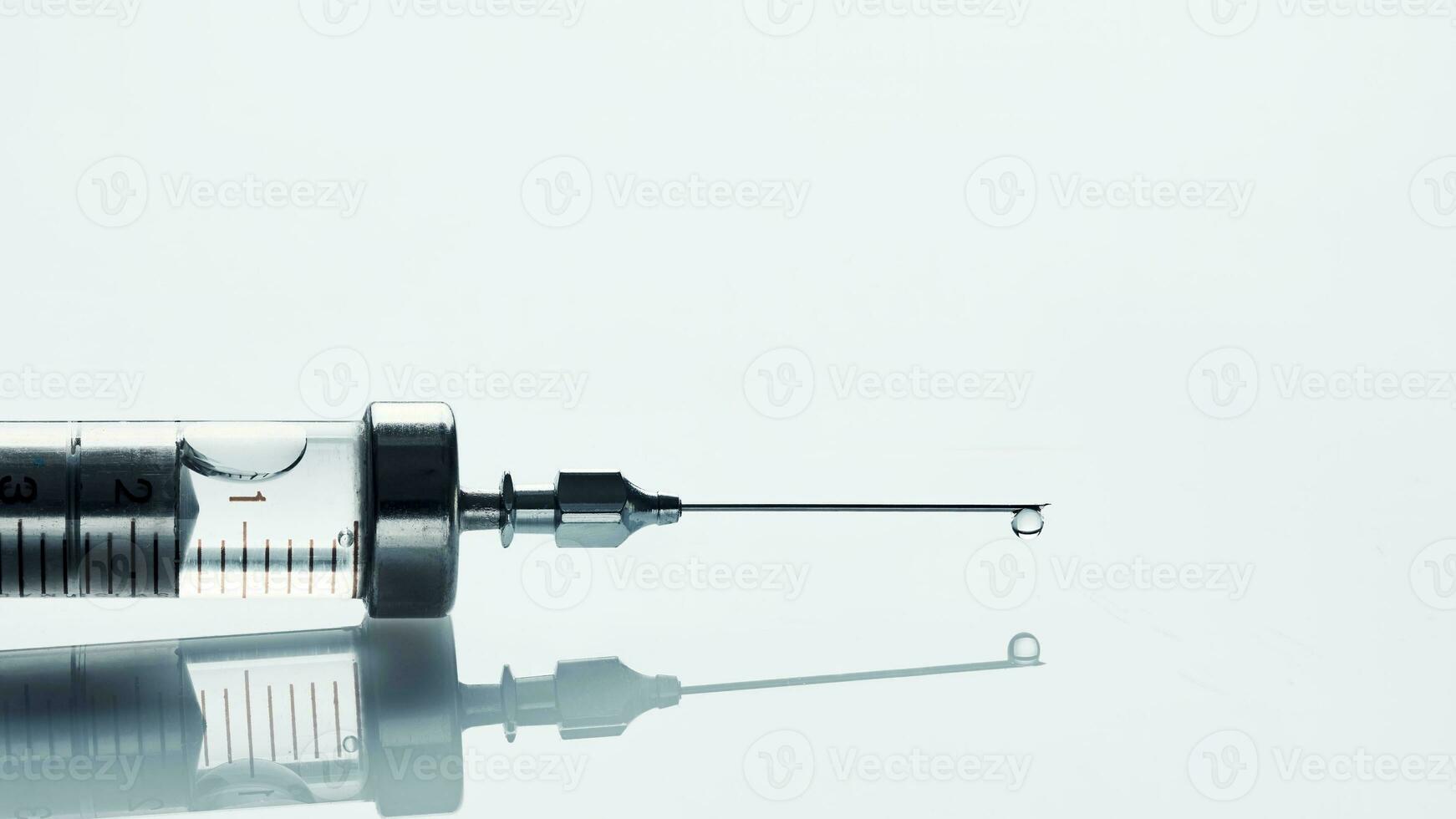 Vintage Glass Syringe, Nostalgic Medical Relic isolated photo