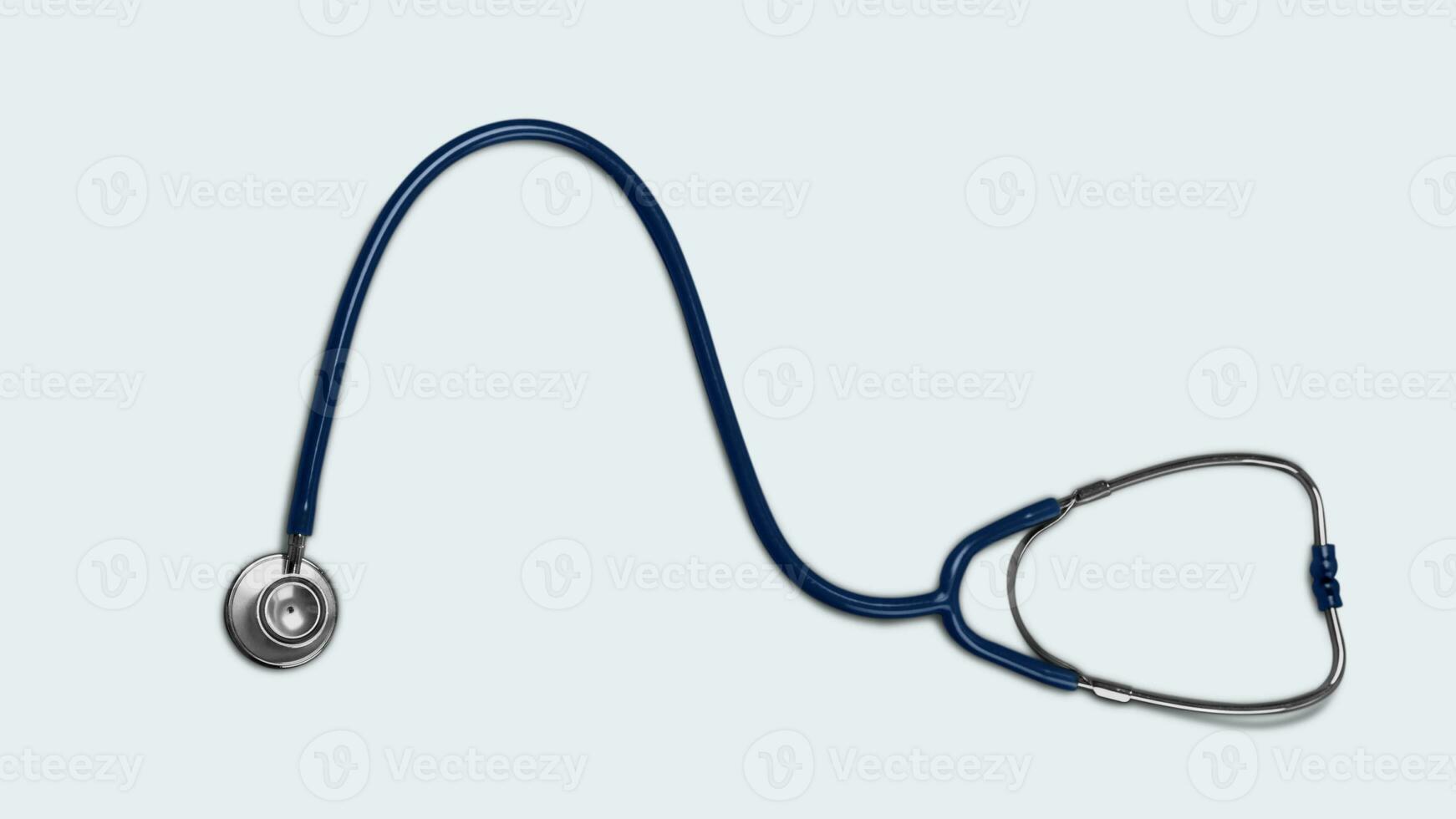 Isolated Stethoscope on White Background, Medical Equipment Concept photo