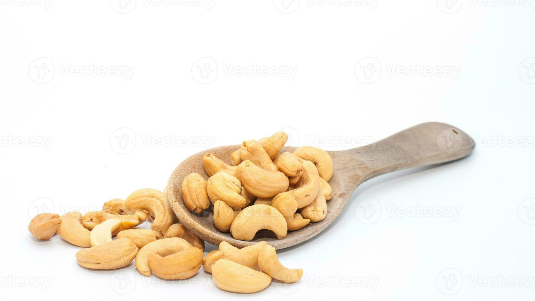Delicious Cashew Nuts Isolated. Healthy, Organic Snack with Nutty, Concept for Design photo