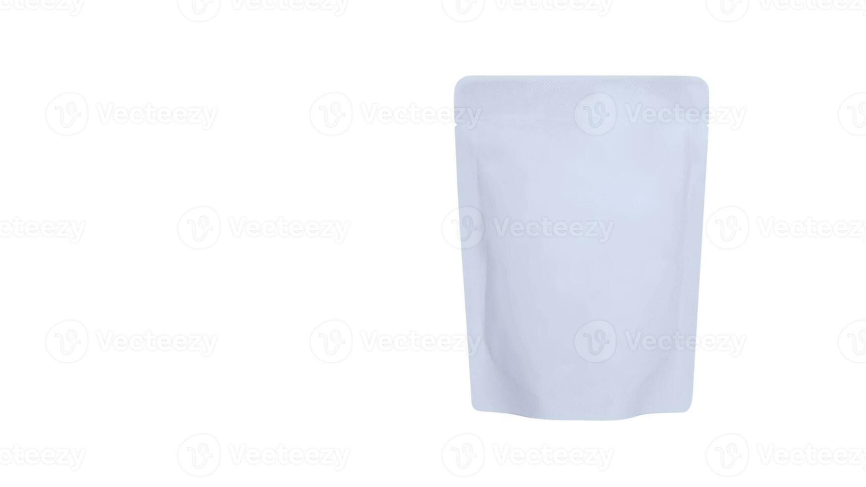 Blank Coffee Bag Mockup Isolated on White Background Packaging Design Template for Branding, Product Presentation, and Marketing Advertisement photo