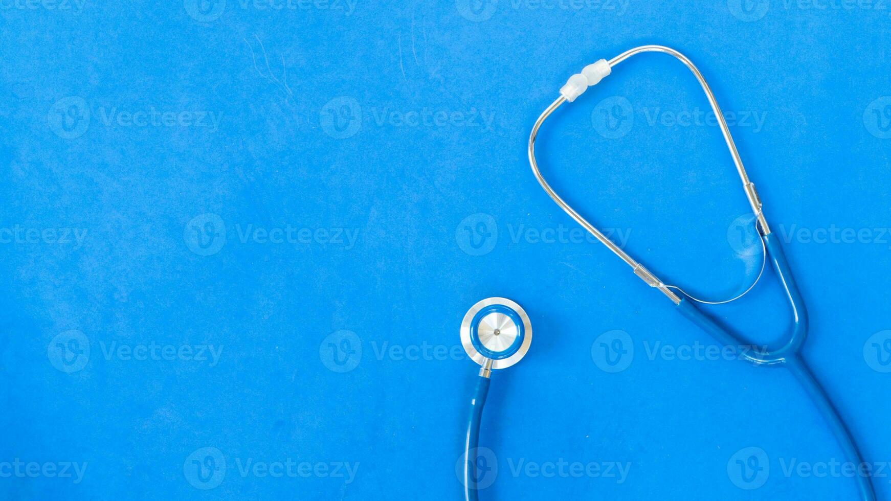 Isolated Stethoscope on White Background, Medical Equipment Concept photo