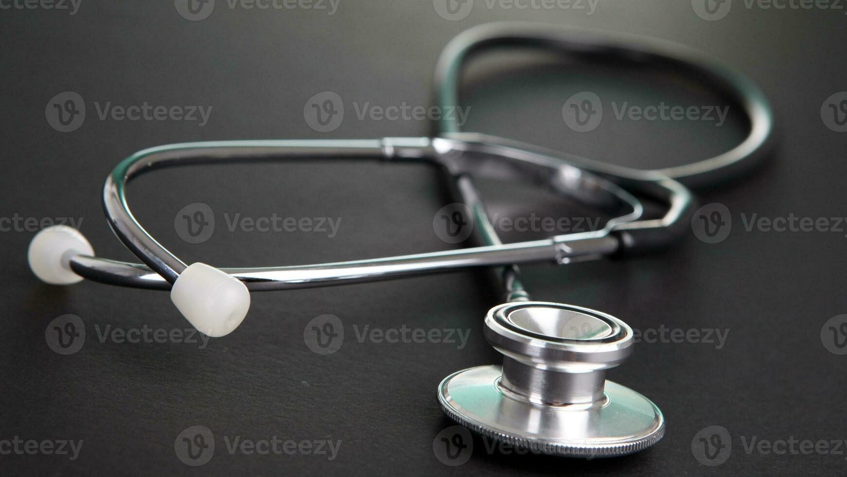 Isolated Stethoscope on White Background, Medical Equipment Concept photo