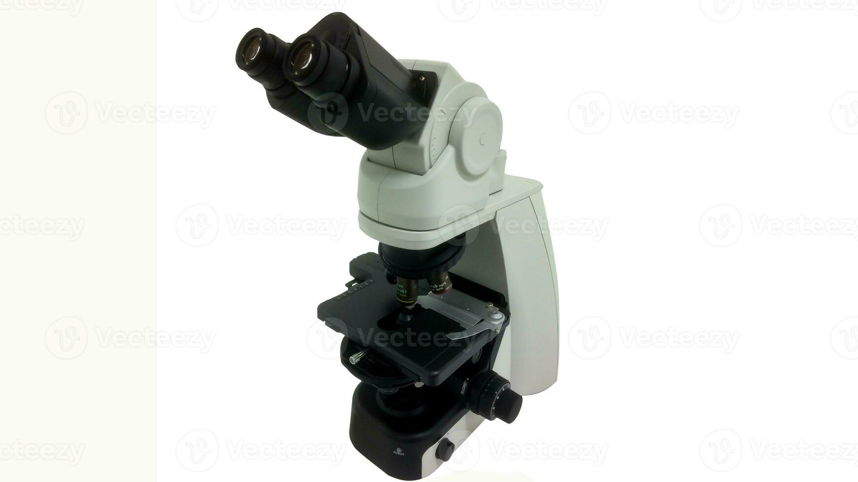 Isolated Microscope on White Background photo