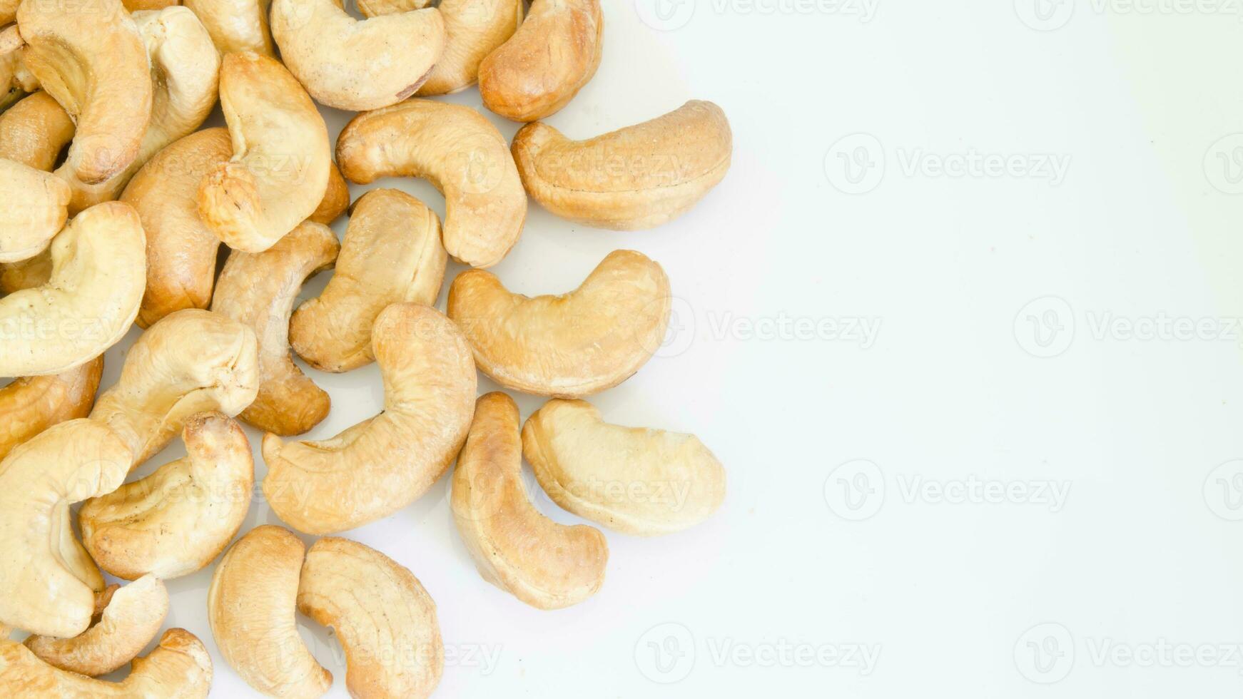 Delicious Cashew Nuts Isolated. Healthy, Organic Snack with Nutty, Concept for Design photo