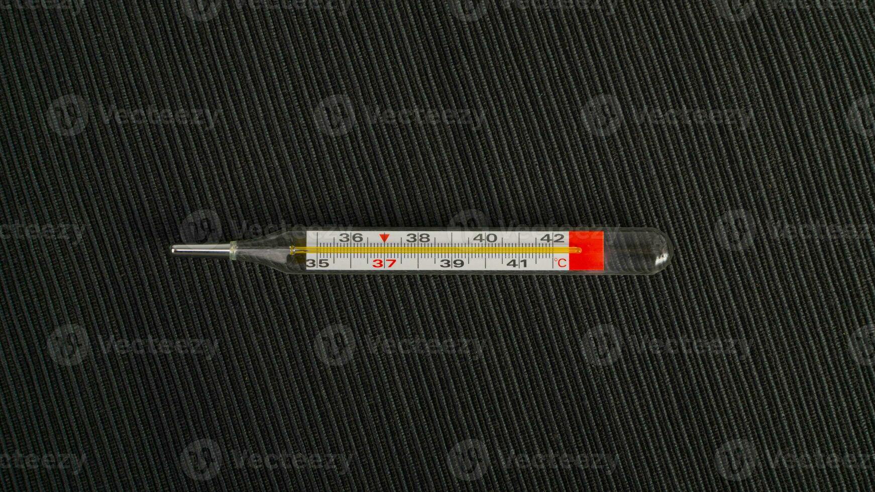 Glass Thermometer, Mercury Thermometer Isolated photo