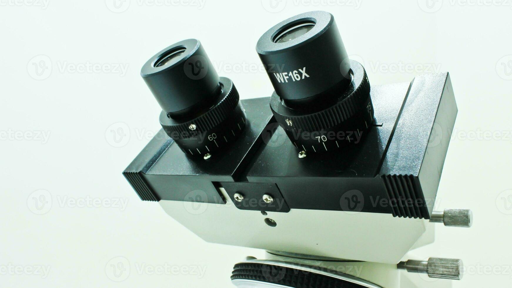 Isolated Microscope on White Background photo