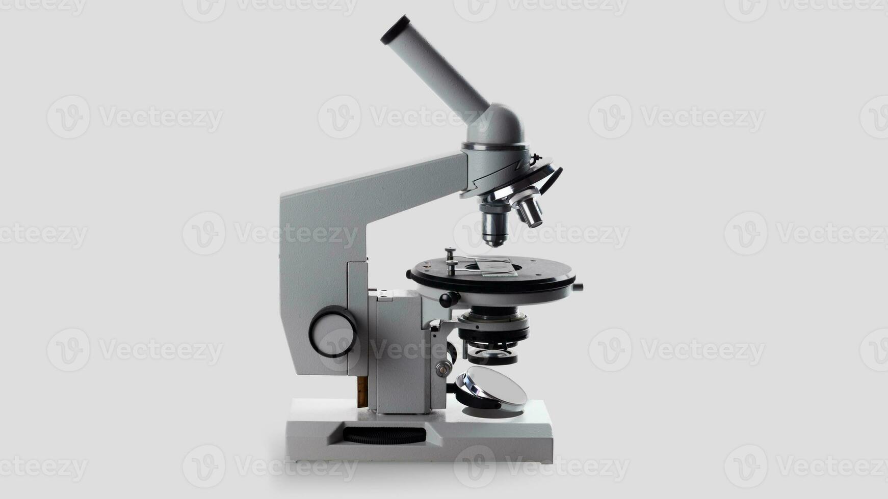 Isolated Microscope on White Background photo