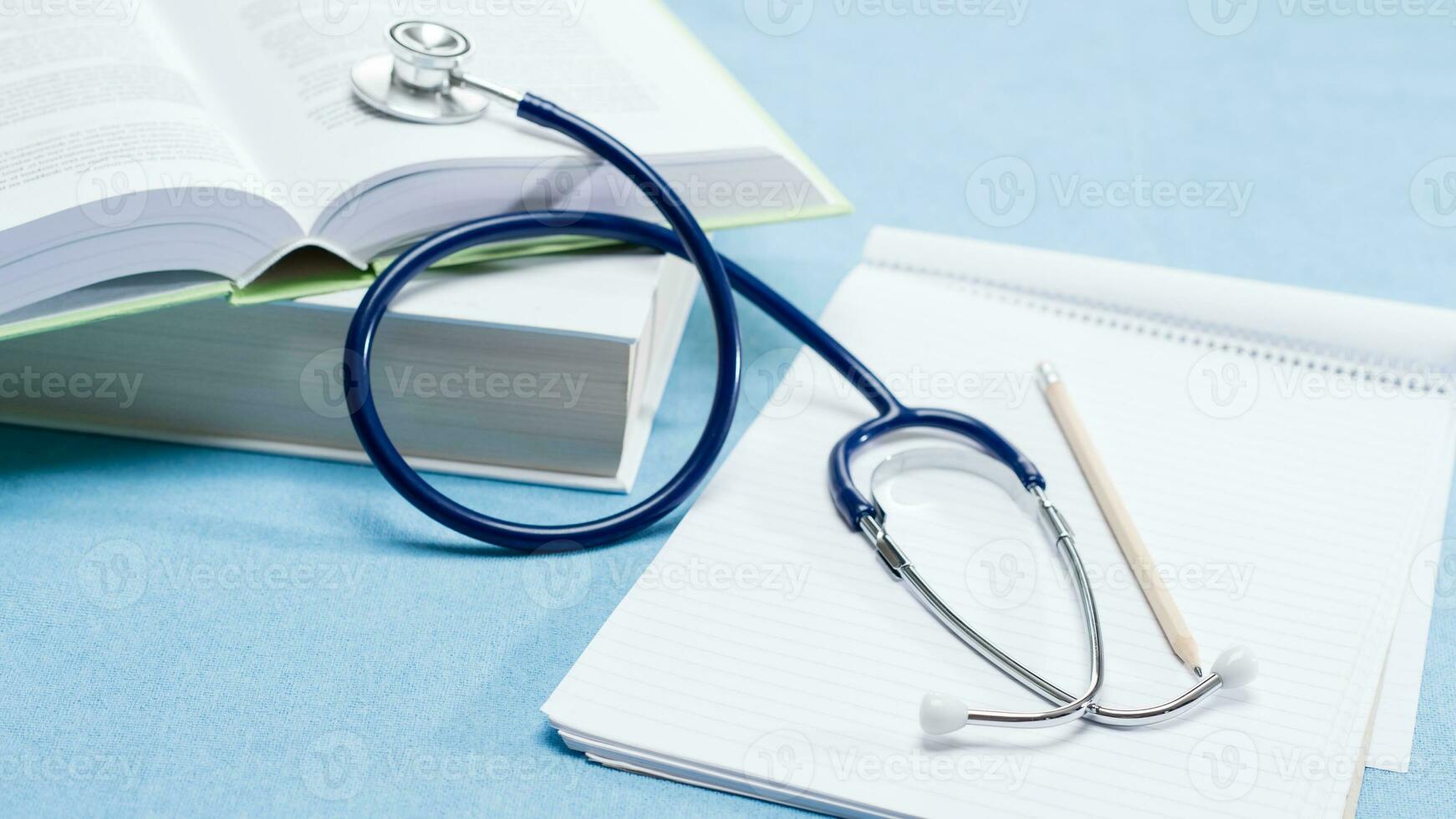 Isolated Stethoscope on White Background, Medical Equipment Concept photo