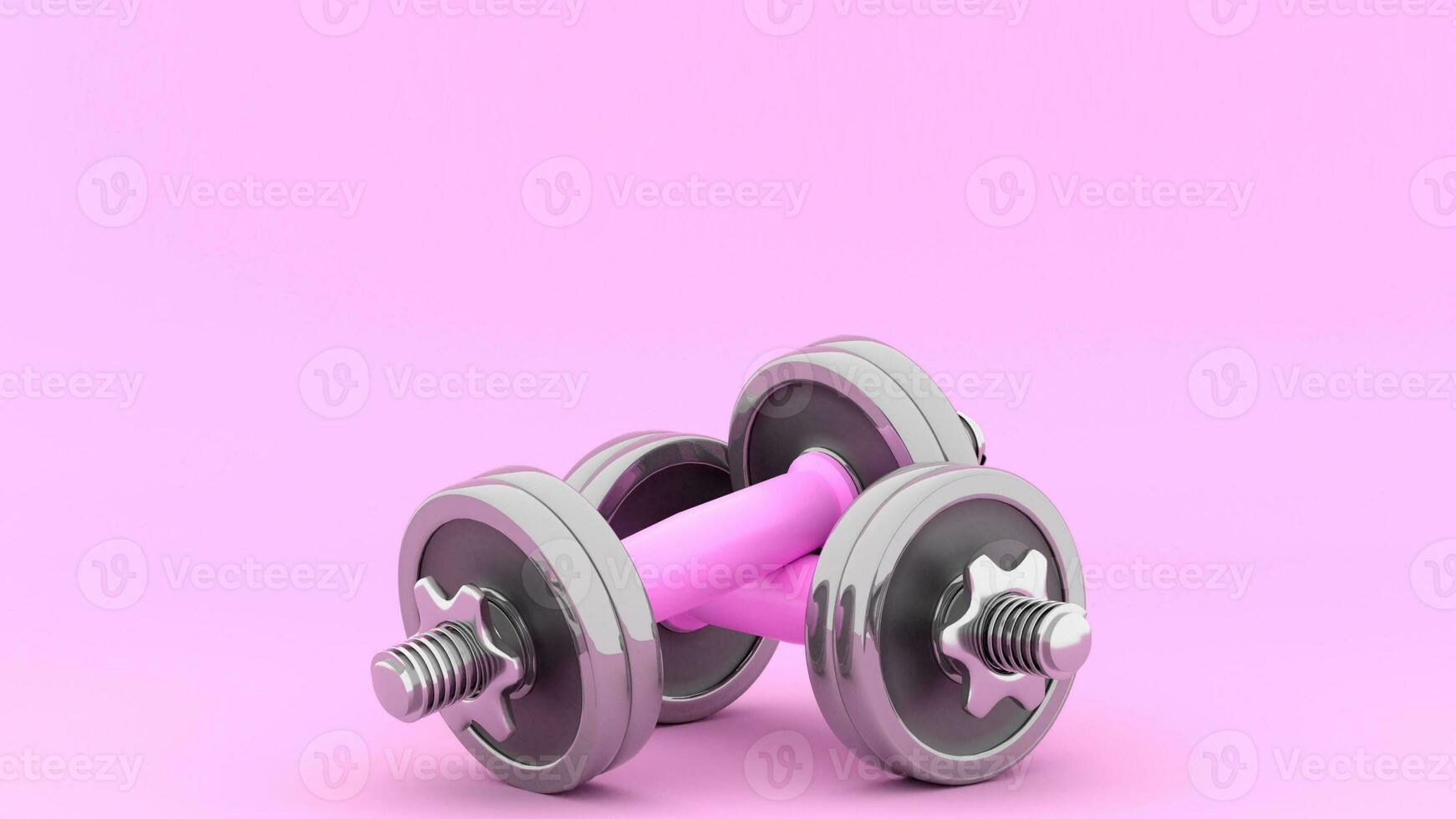 Isolated Dumbbell Concept. Fitness Equipment for Gym Workout, Strength Training, Bodybuilding, and Powerlifting photo