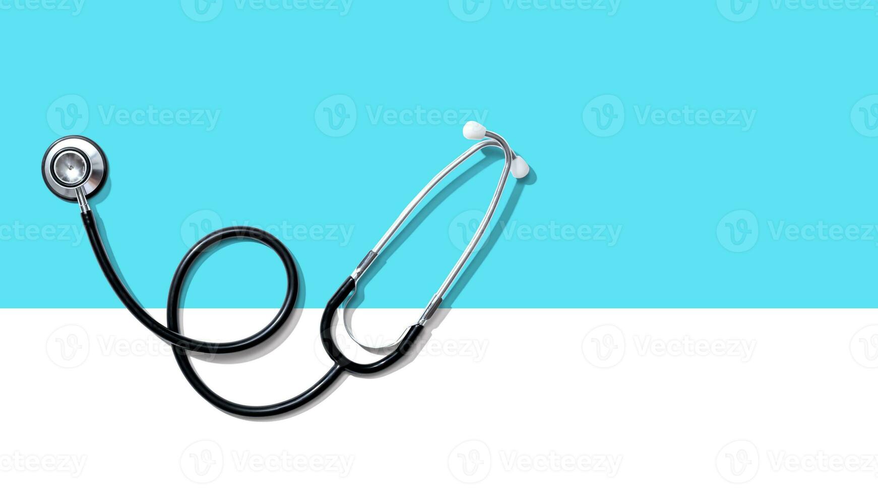 Isolated Stethoscope on White Background, Medical Equipment Concept photo