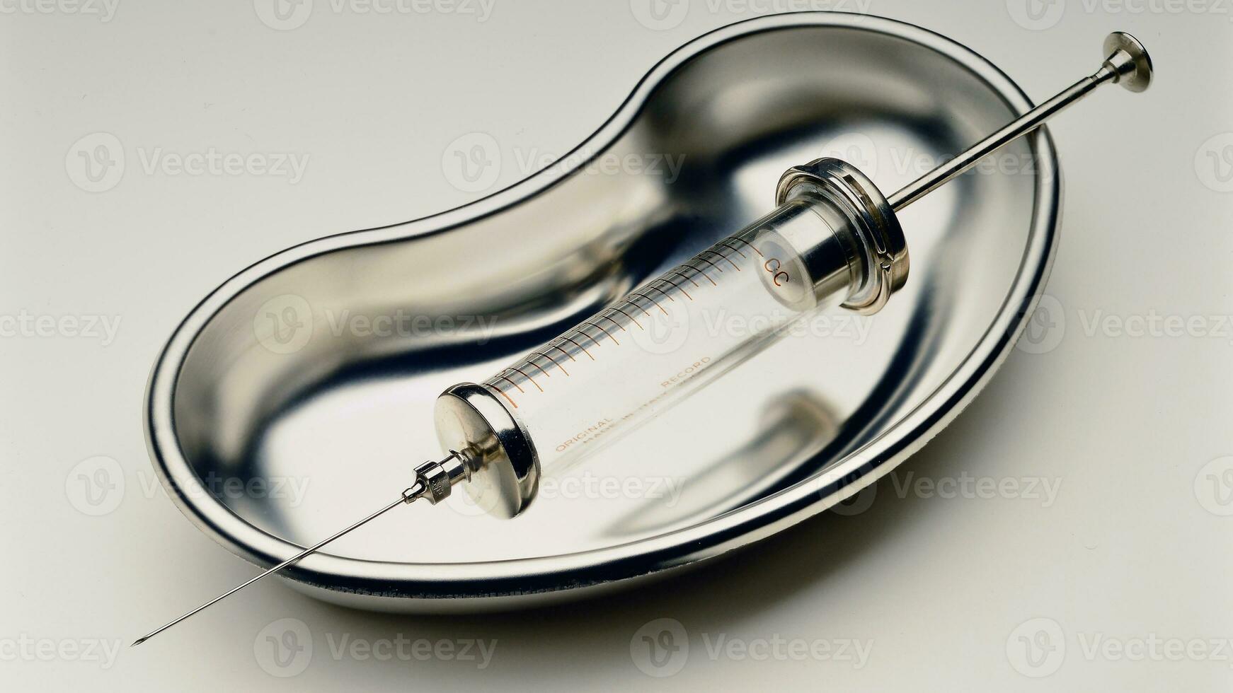 Vintage Glass Syringe, Nostalgic Medical Relic isolated photo
