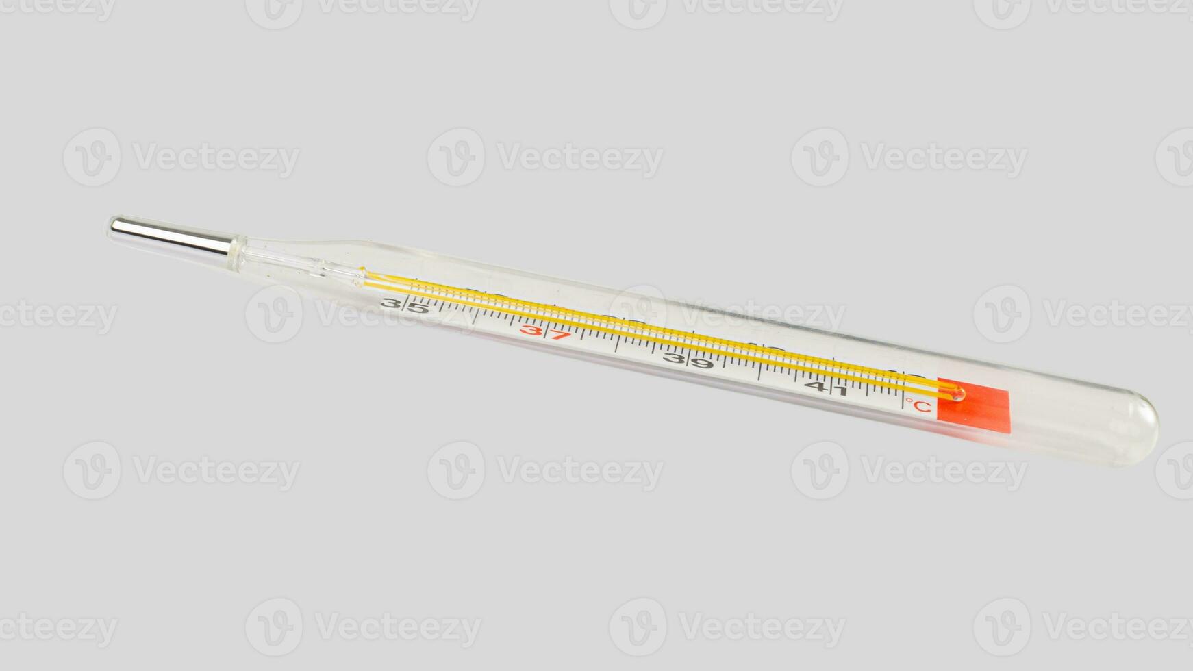 Glass Thermometer, Mercury Thermometer Isolated photo