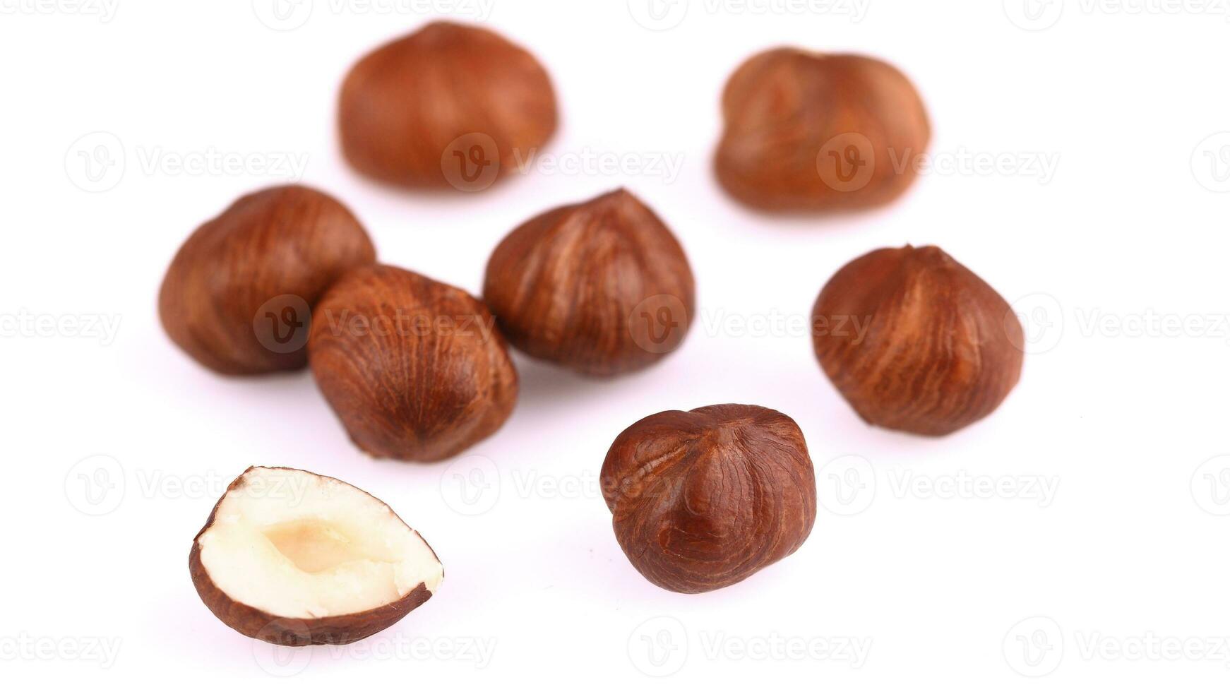 Organic Brown Hazelnuts. Delicious Healthy Nuts, Concept for Design. Gourmet Ingredients for Culinary Creations, Autumn Harvest Snack photo