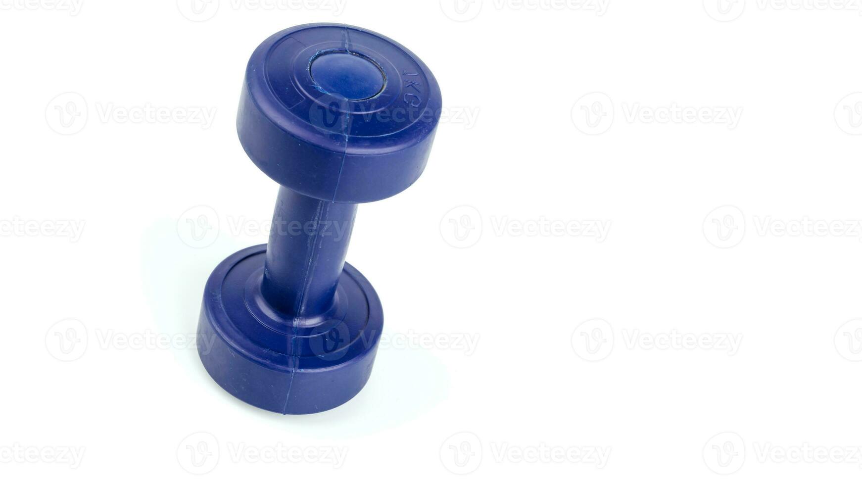 Isolated Dumbbell Concept. Fitness Equipment for Gym Workout, Strength Training, Bodybuilding, and Powerlifting photo