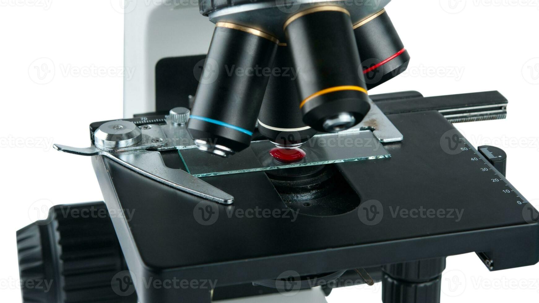 Isolated Microscope on White Background photo