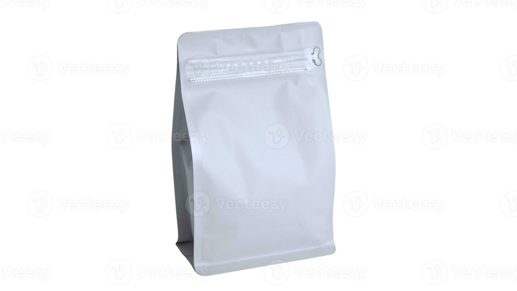 blanco café bolso Bosquejo aislado en blanco antecedentes embalaje diseño modelo para marca, producto presentación, y márketing anuncio foto