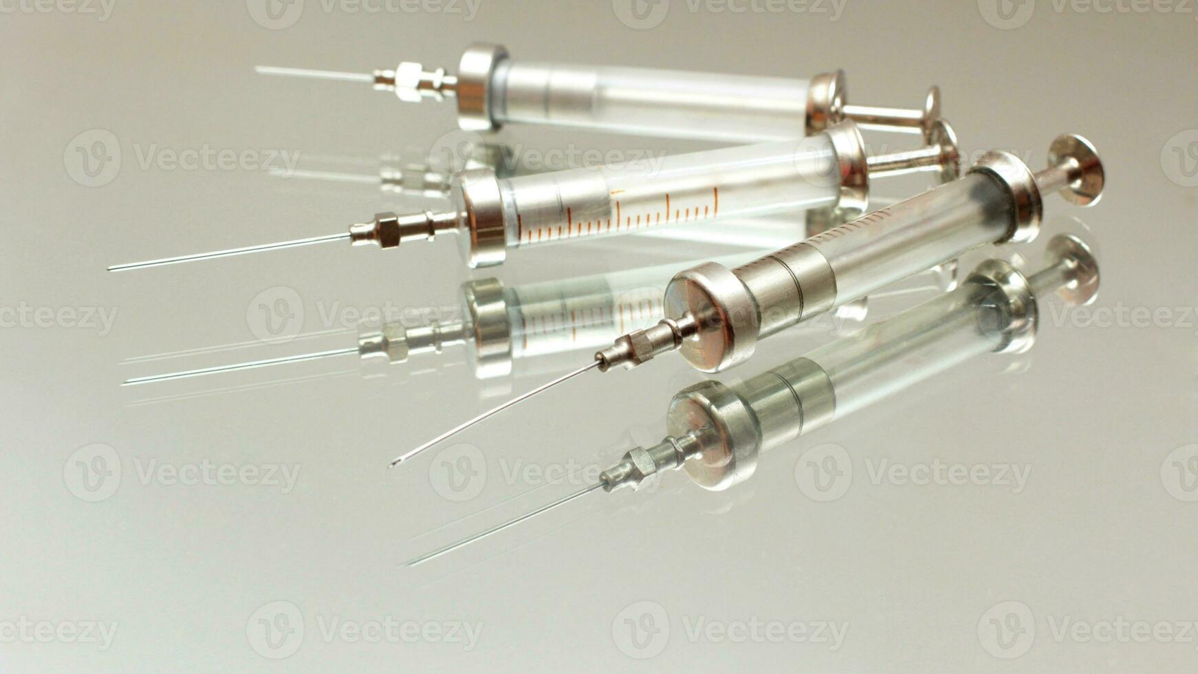 Vintage Glass Syringe, Nostalgic Medical Relic isolated photo