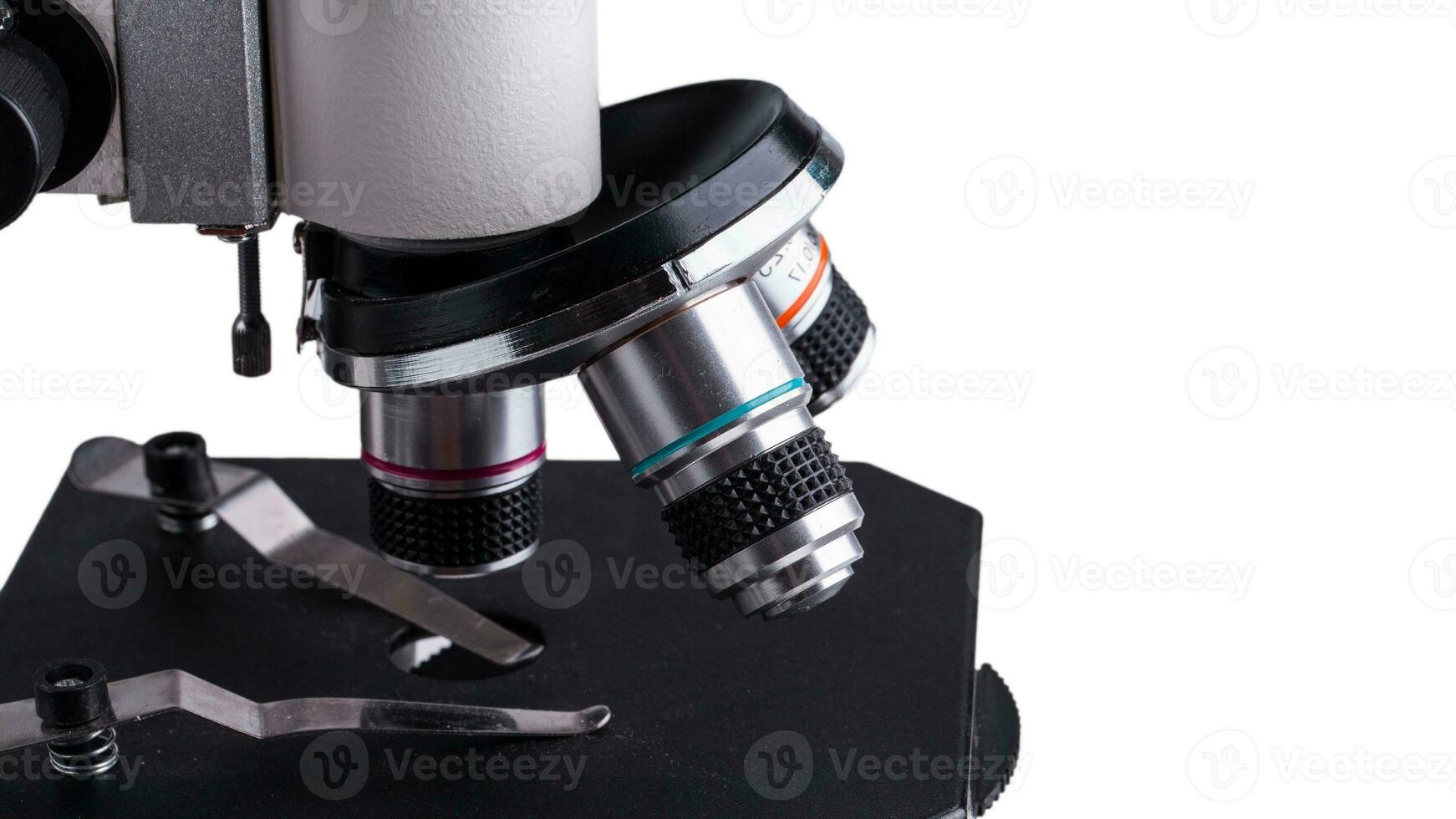 Isolated Microscope on White Background photo