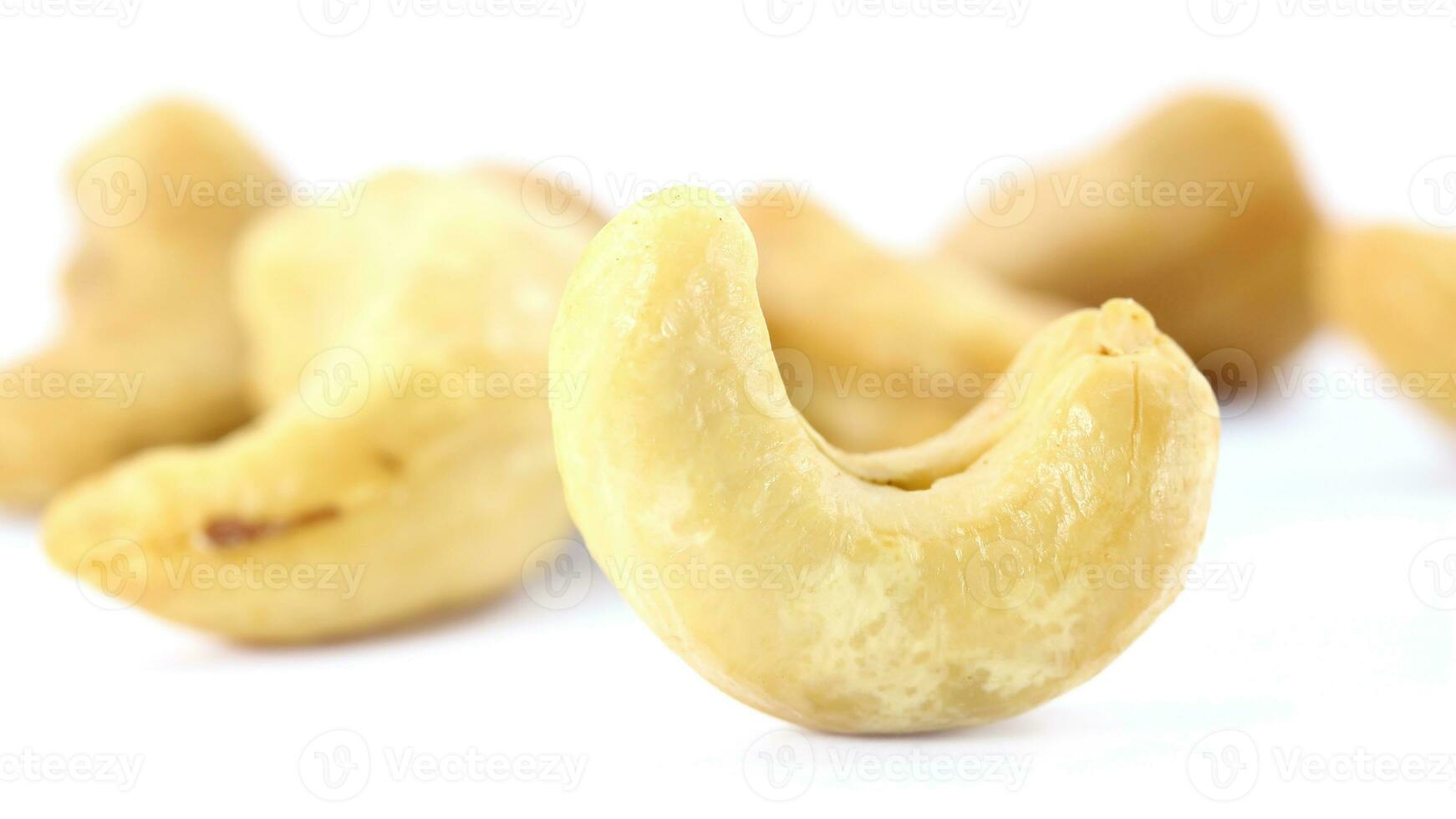 Delicious Cashew Nuts Isolated. Healthy, Organic Snack with Nutty, Concept for Design photo