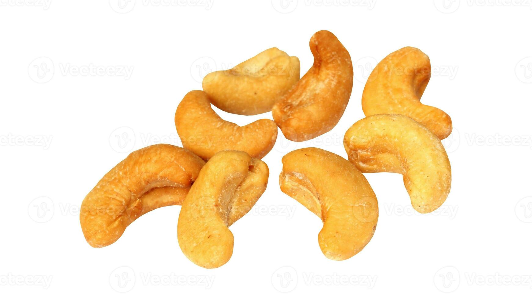 Delicious Cashew Nuts Isolated. Healthy, Organic Snack with Nutty, Concept for Design photo