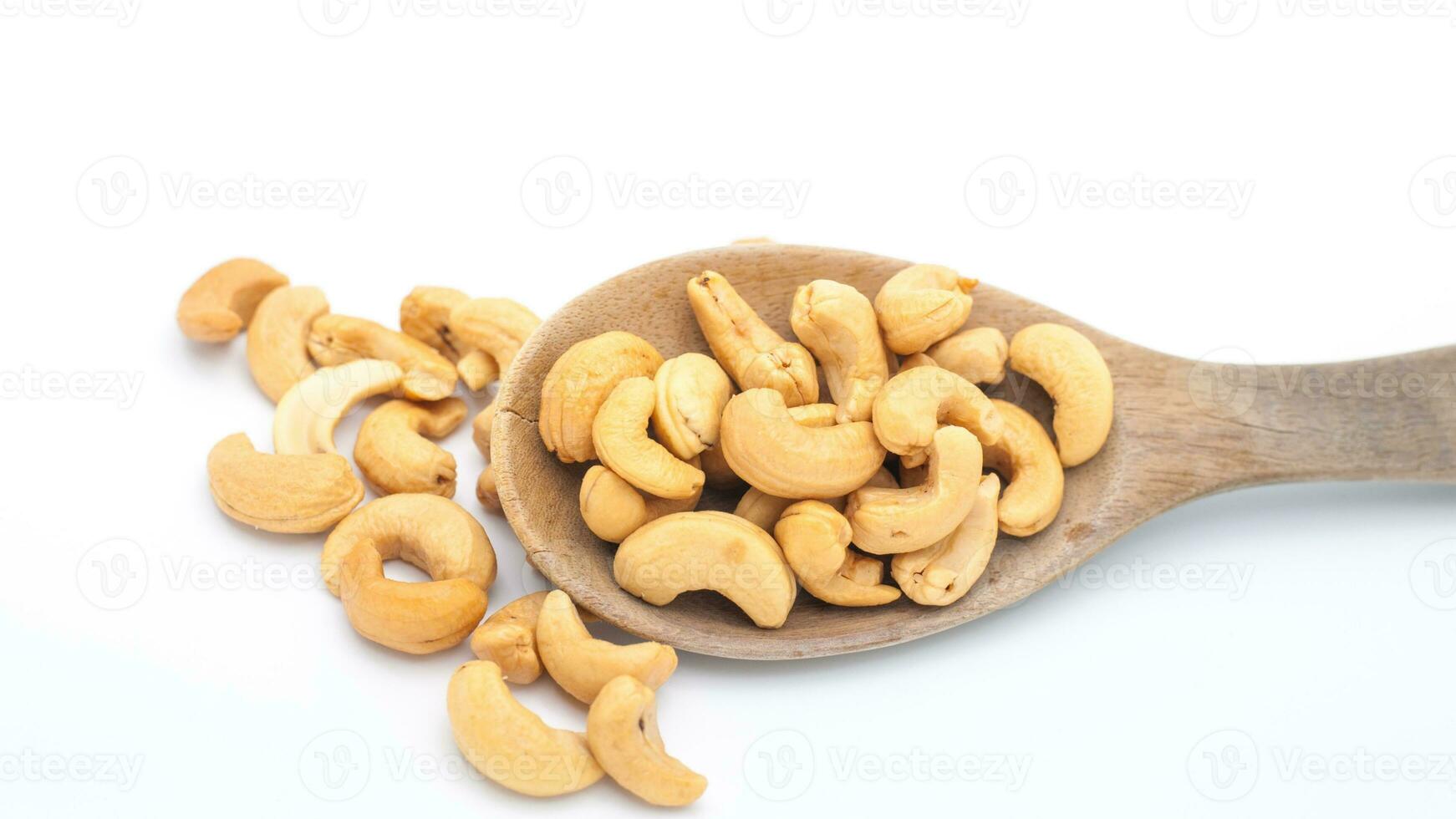 Delicious Cashew Nuts Isolated. Healthy, Organic Snack with Nutty, Concept for Design photo