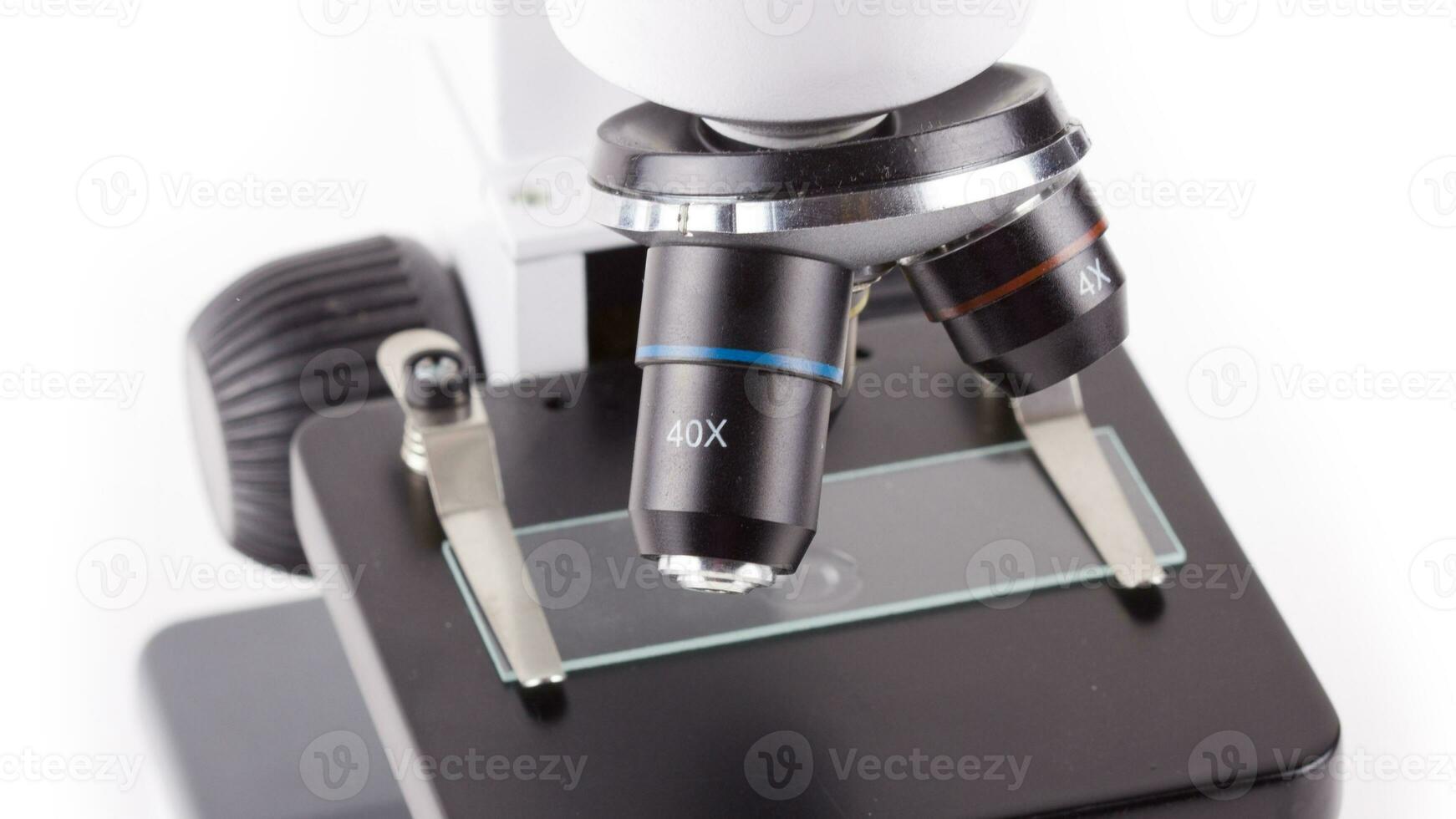 Isolated Microscope on White Background photo