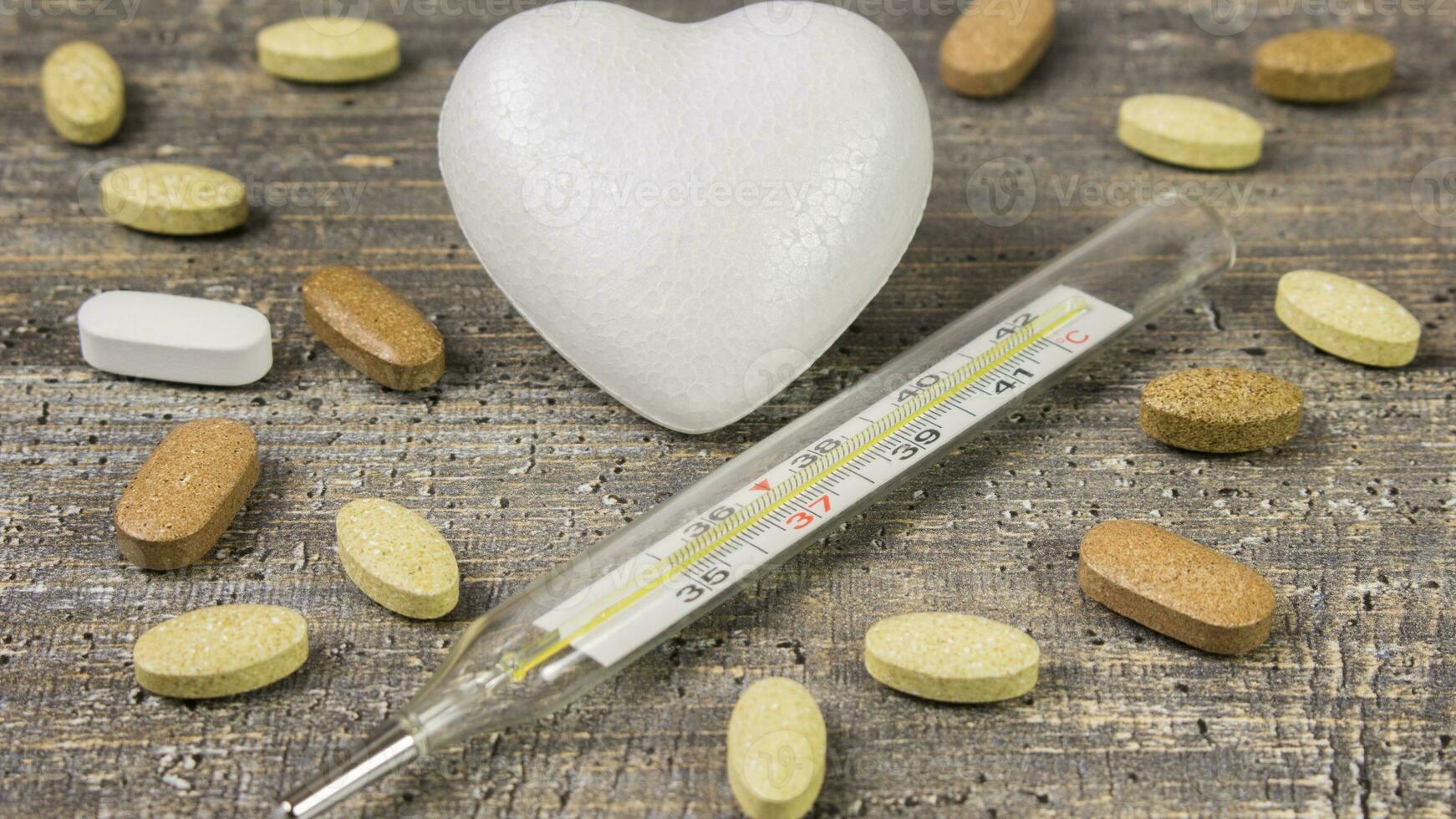 Glass Thermometer, Mercury Thermometer Isolated photo
