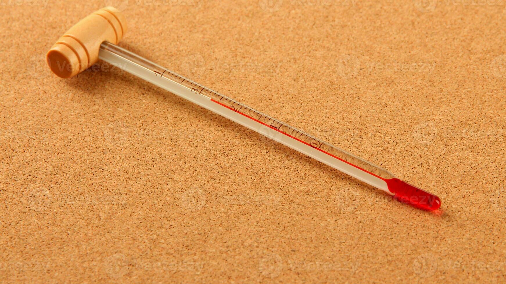 Glass Thermometer, Mercury Thermometer Isolated photo