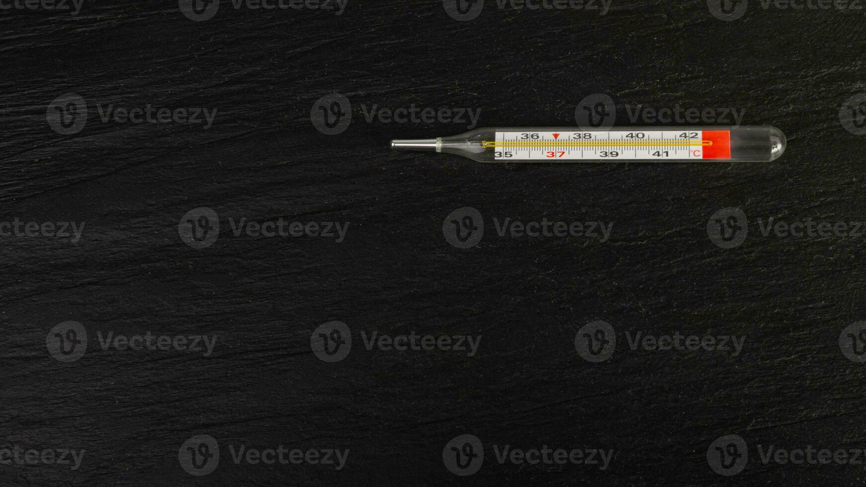 Glass Thermometer, Mercury Thermometer Isolated photo