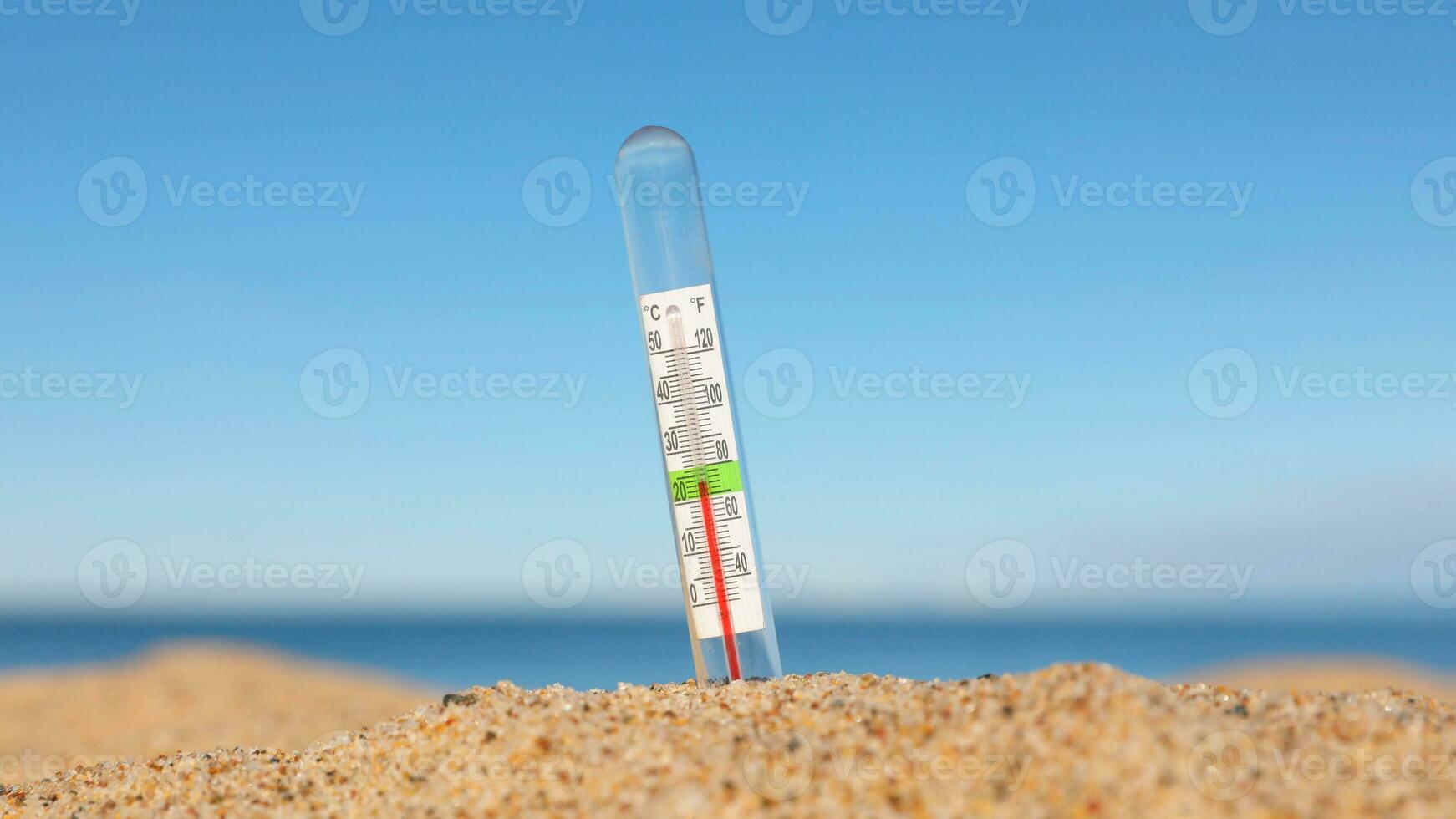 Glass Thermometer, Mercury Thermometer Isolated photo