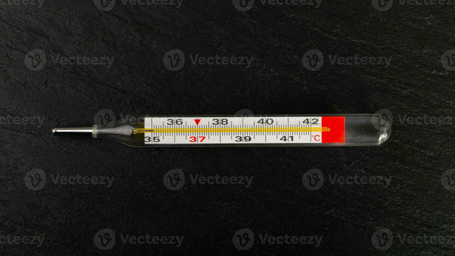 Glass Thermometer, Mercury Thermometer Isolated photo