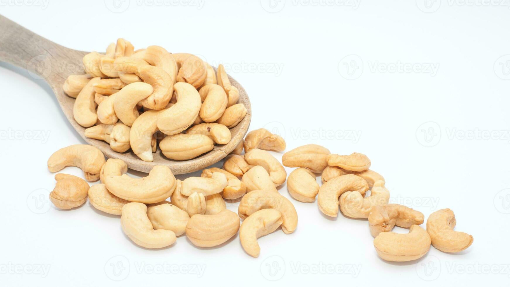 Delicious Cashew Nuts Isolated. Healthy, Organic Snack with Nutty, Concept for Design photo