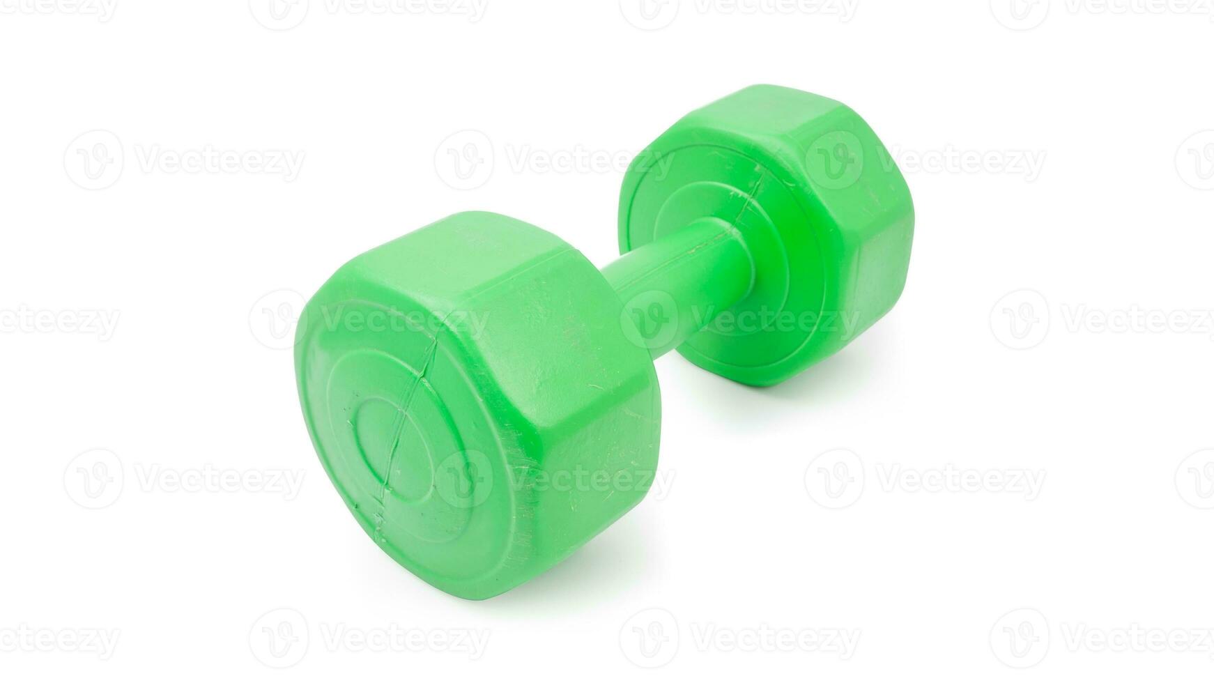 Isolated Dumbbell Concept. Fitness Equipment for Gym Workout, Strength Training, Bodybuilding, and Powerlifting photo