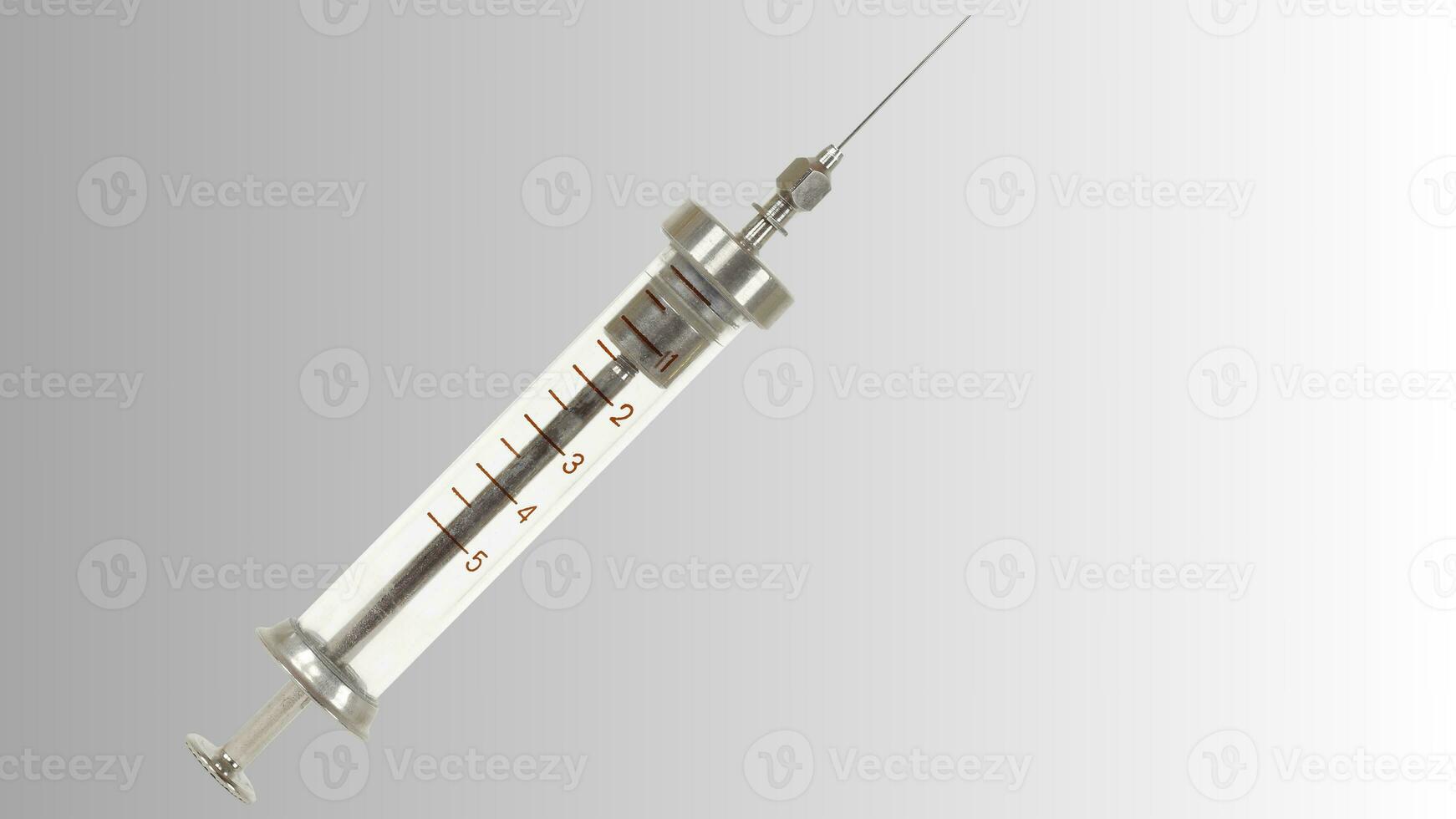 Vintage Glass Syringe, Nostalgic Medical Relic isolated photo