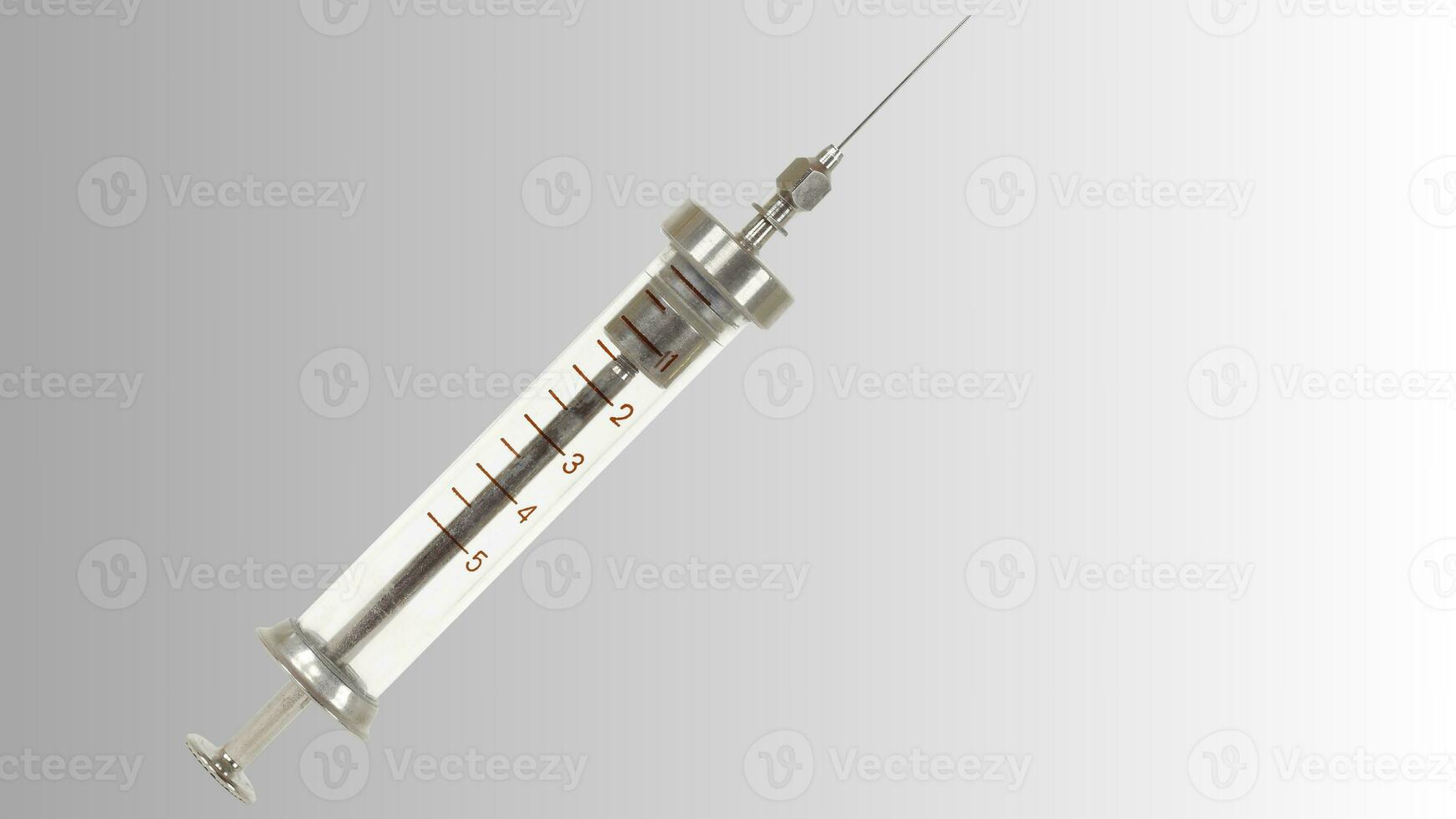 Vintage Glass Syringe, Nostalgic Medical Relic isolated photo