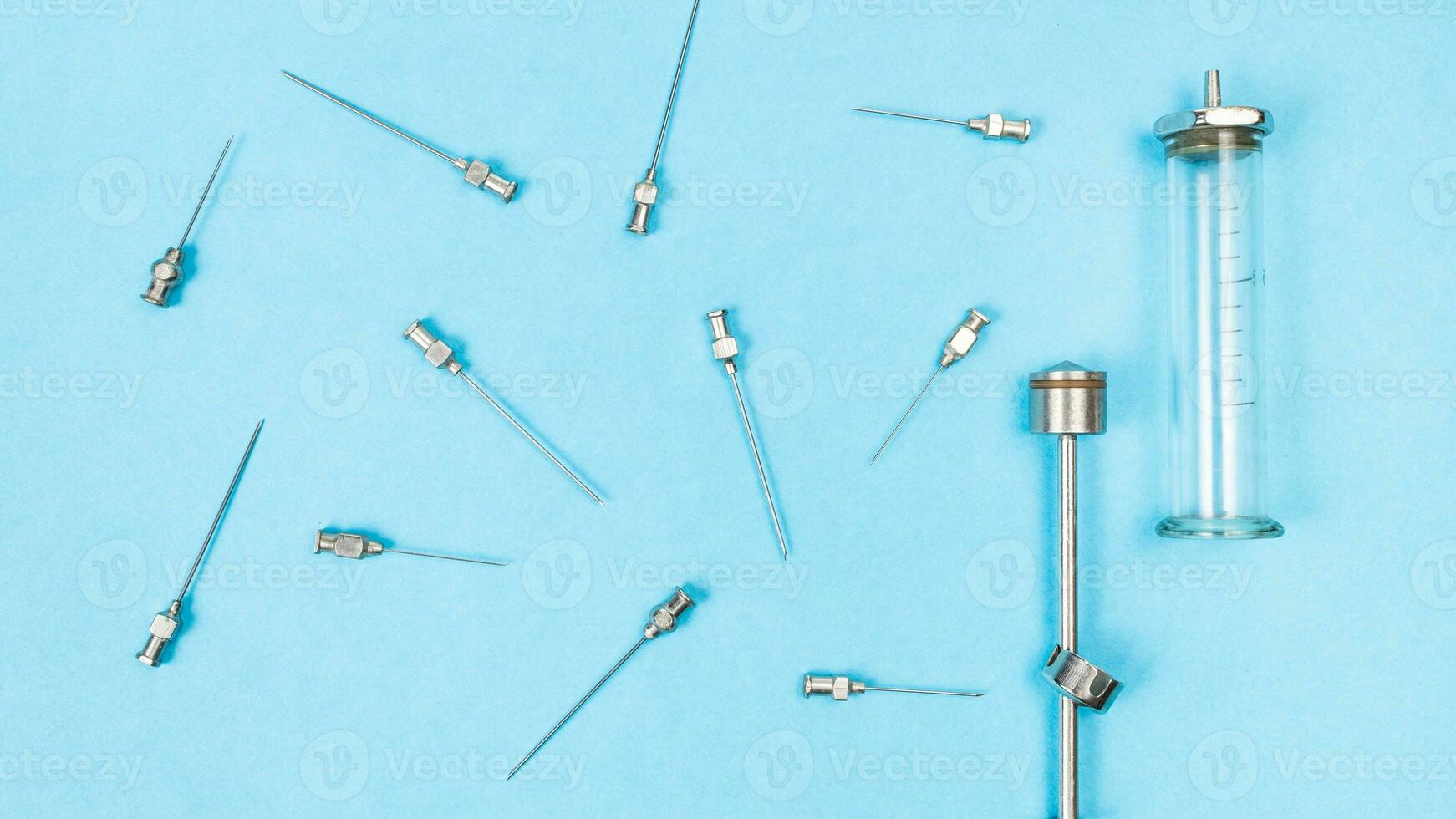 Vintage Glass Syringe, Nostalgic Medical Relic isolated photo