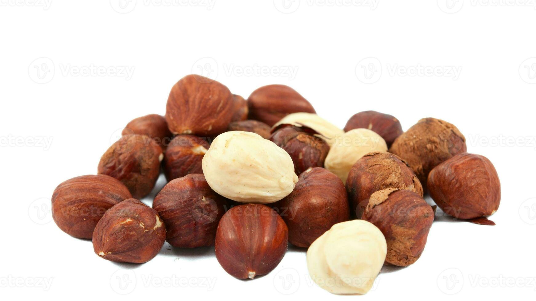 Organic Brown Hazelnuts. Delicious Healthy Nuts, Concept for Design. Gourmet Ingredients for Culinary Creations, Autumn Harvest Snack photo