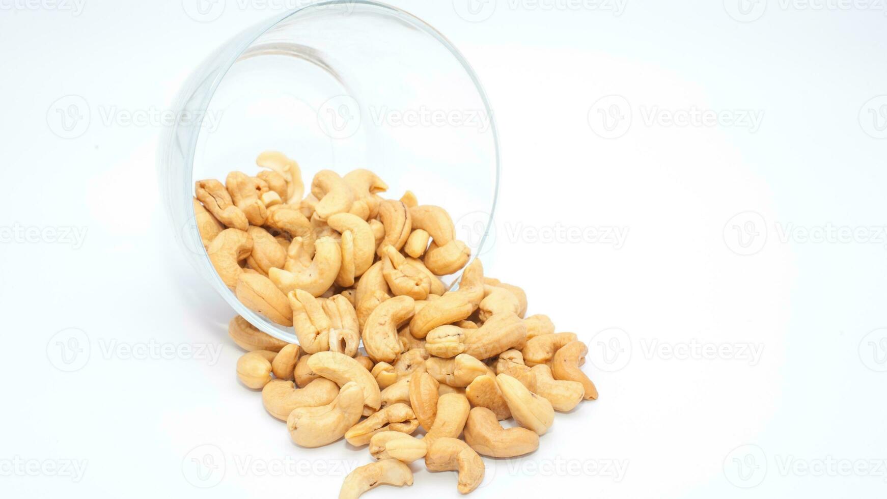 Delicious Cashew Nuts Isolated. Healthy, Organic Snack with Nutty, Concept for Design photo