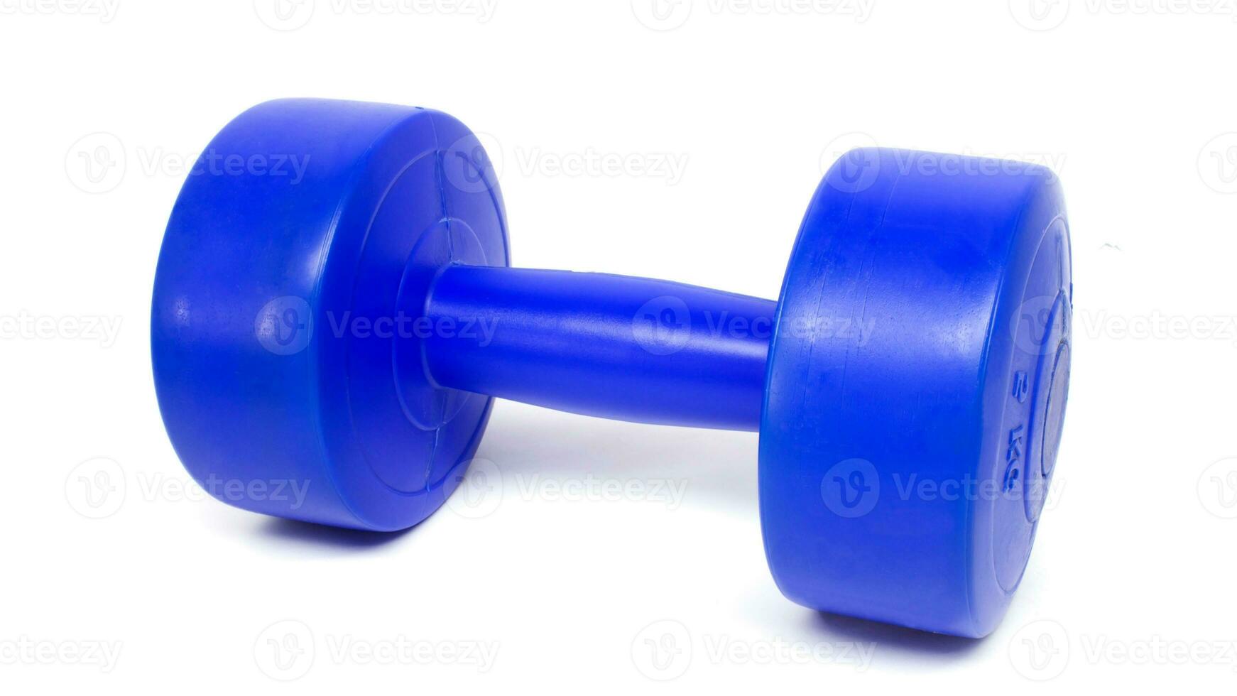 Isolated Dumbbell Concept. Fitness Equipment for Gym Workout, Strength Training, Bodybuilding, and Powerlifting photo