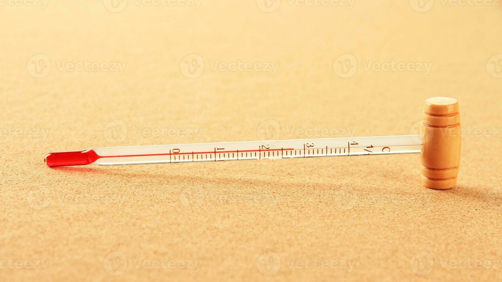 Glass Thermometer, Mercury Thermometer Isolated photo